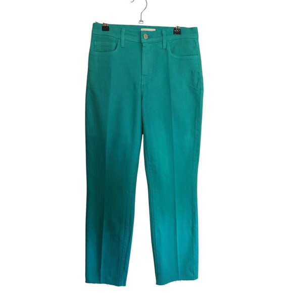 L'Agence Jeans Women's Size 25 Spearmint Saada Crop Slim Raw Hem - Picture 1 of 10